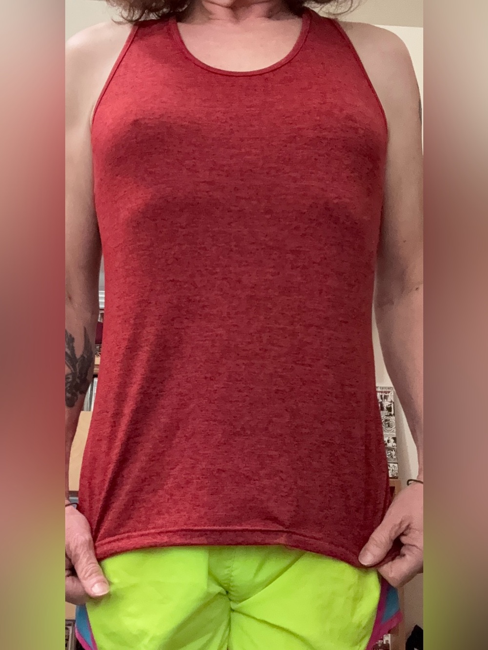 Elegant Red Racerback Tank Top